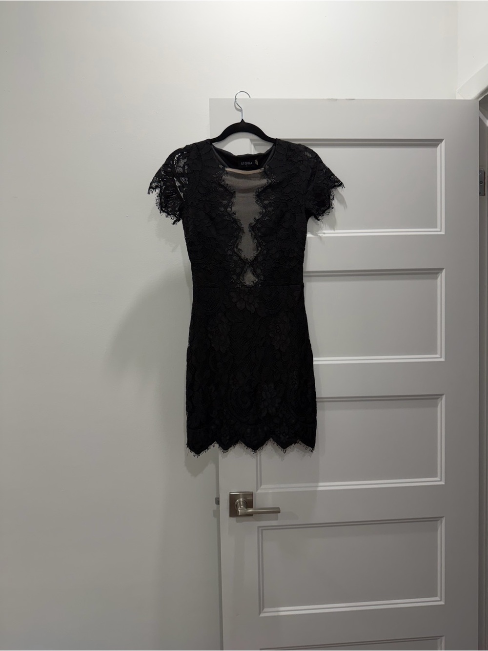 black lace sheer elegant fancy dress